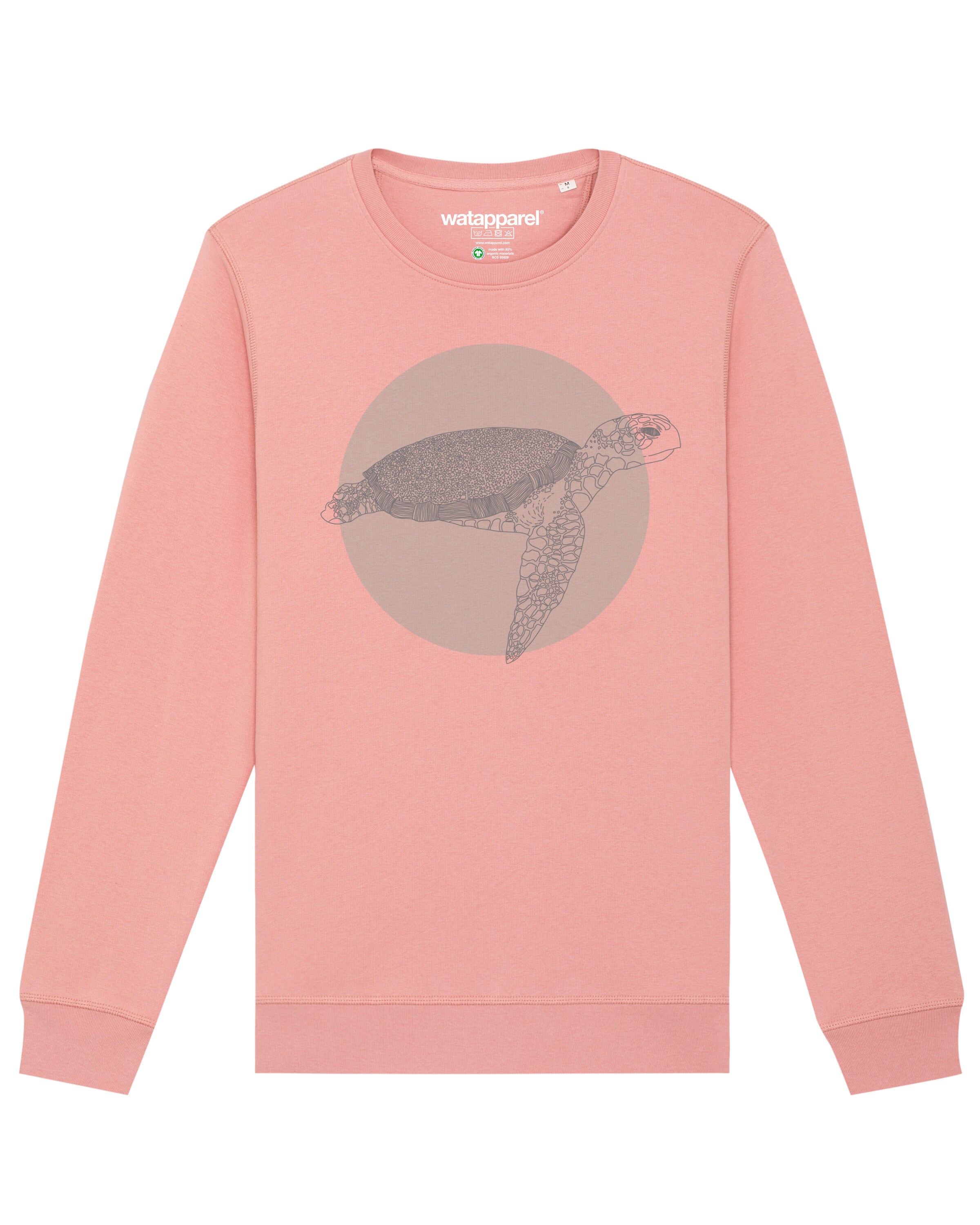 Watapparel Sweatshirt ' Meeresschildkröte ' in Roze: voorkant