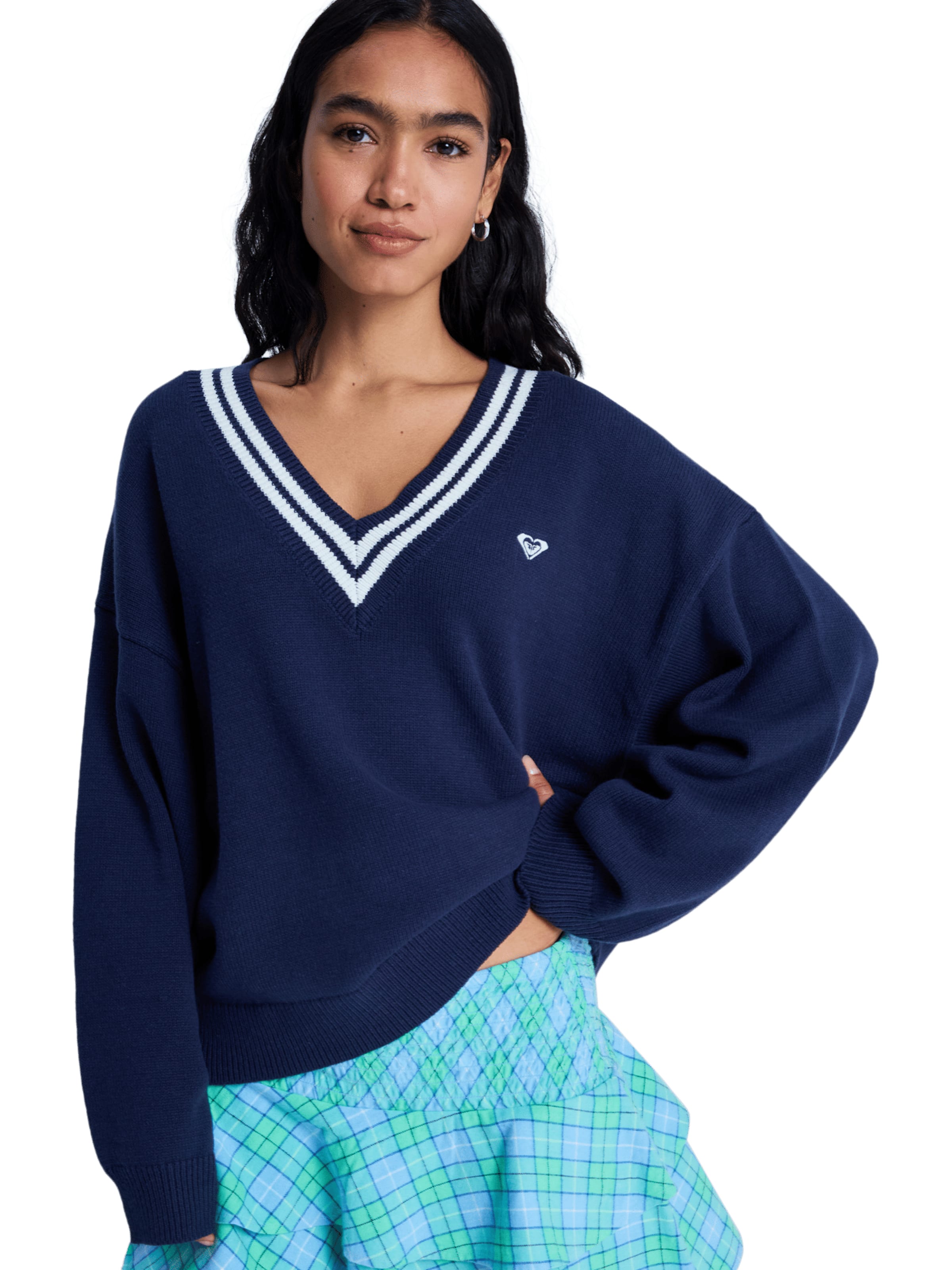 ROXY Pullover 'Surf School' in Blau: Vorderseite