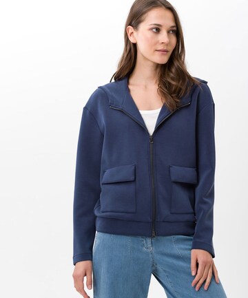 BRAX Sweatjacke 'Berit' in Blau: Vorderseite