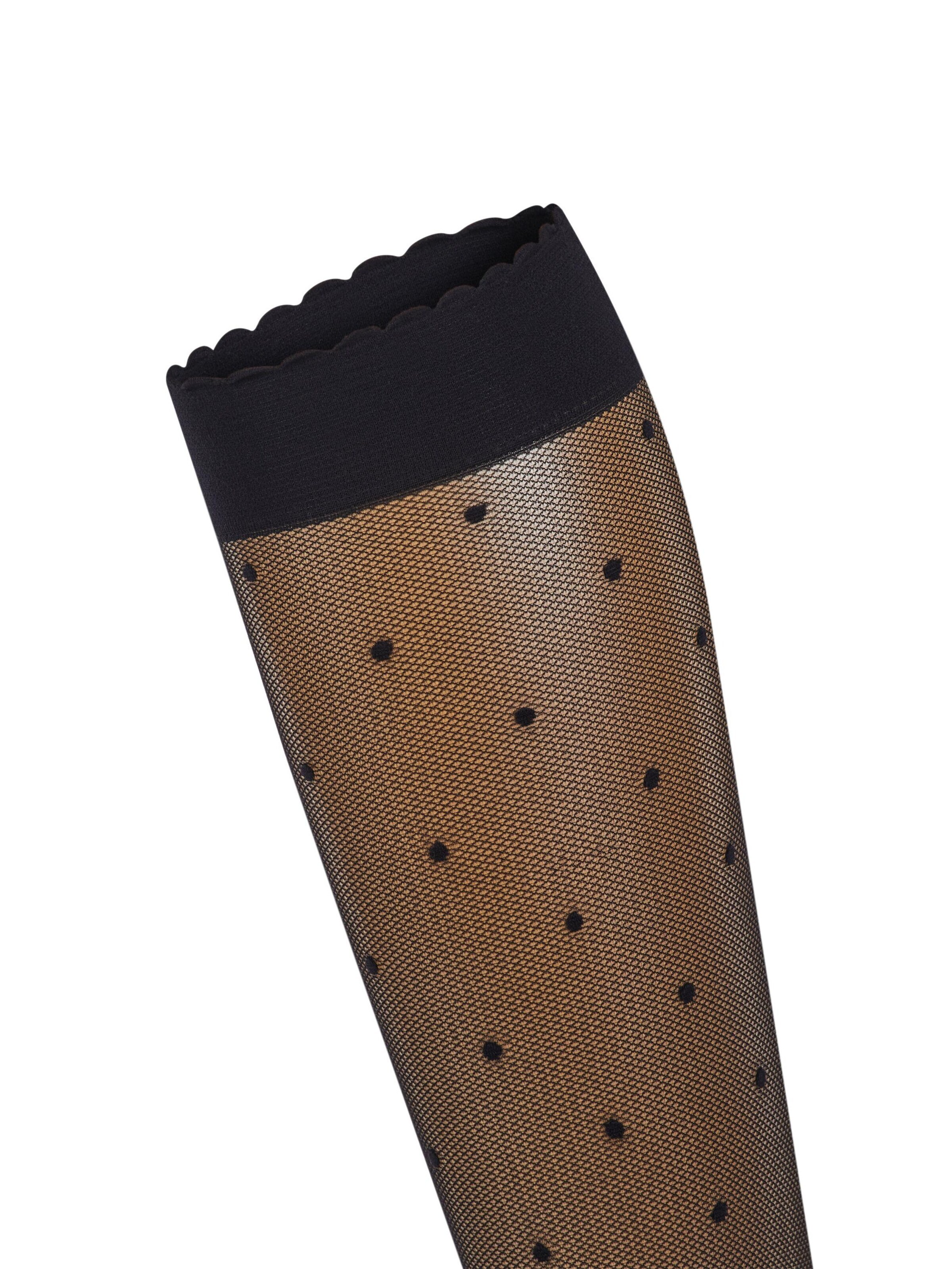 FALKE Over the Knee Socks 'Dot' in Black