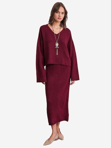 Tenue d'intérieur 'Strick-Koordinaten' MixRay en rouge