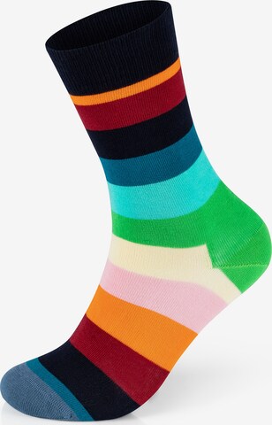 Chaussettes '3-Pack Stripe Tea Milk' Happy Socks en mélange de couleurs