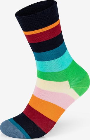 Chaussettes '3-Pack Stripe Tea Milk' Happy Socks en mélange de couleurs