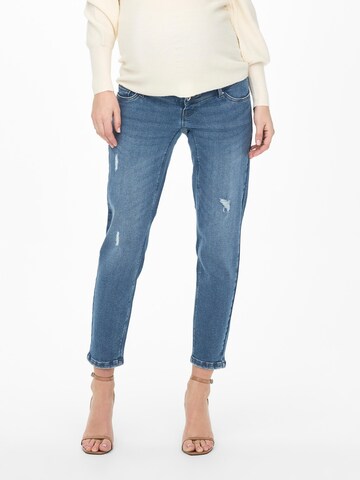 Only Maternity Regular Jeans 'Catwalk' in Blauw: voorkant