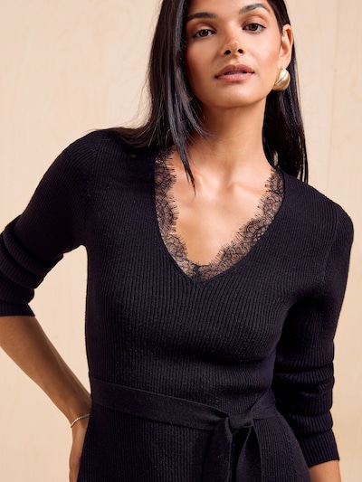 Friends Like These Vestido de punto en S en negro, Vista del producto