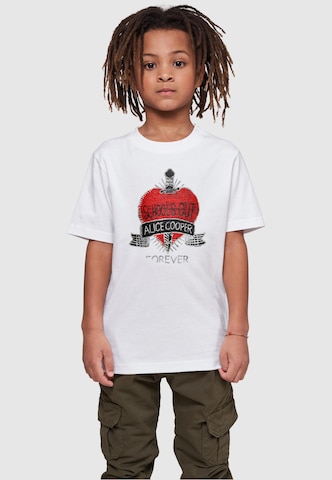 Merchcode T-Shirt 'Alice Cooper - Schools Out Onesie' in Weiß: predná strana