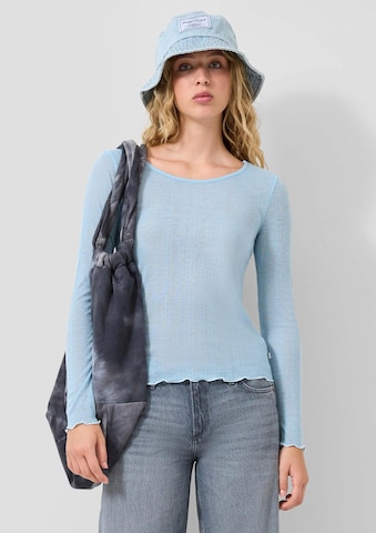 QS Shirt in Blauw: voorkant