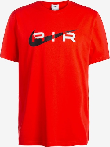 T-Shirt 'Air' Nike Sportswear en rouge : devant