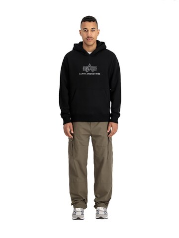 ALPHA INDUSTRIES Sweatshirt 'Basic TPU' in Black