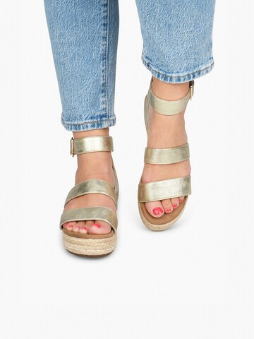 POSH by Poelman Sandalen met riem 'June' in Goud