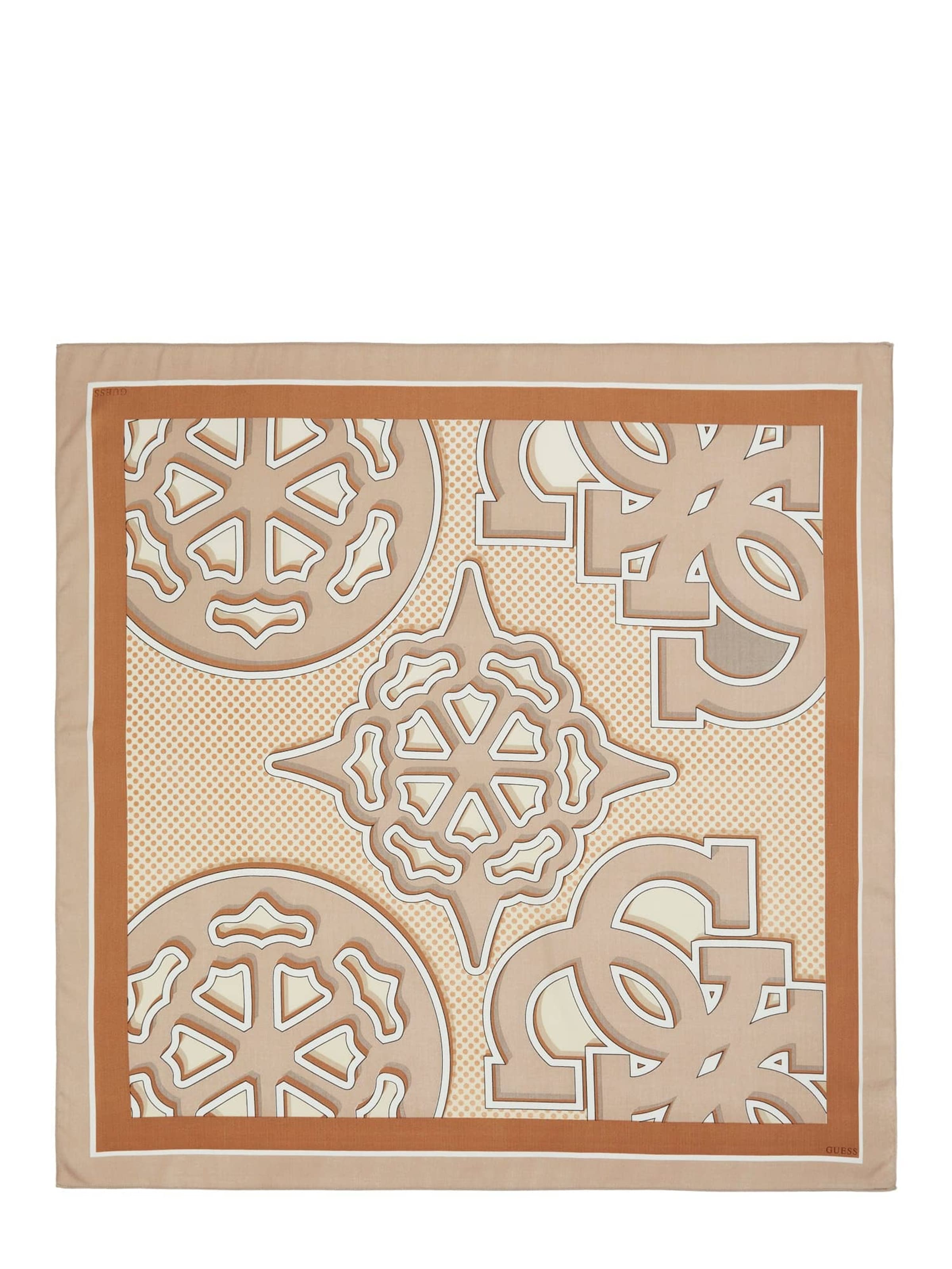 Foulard GUESS en beige : devant