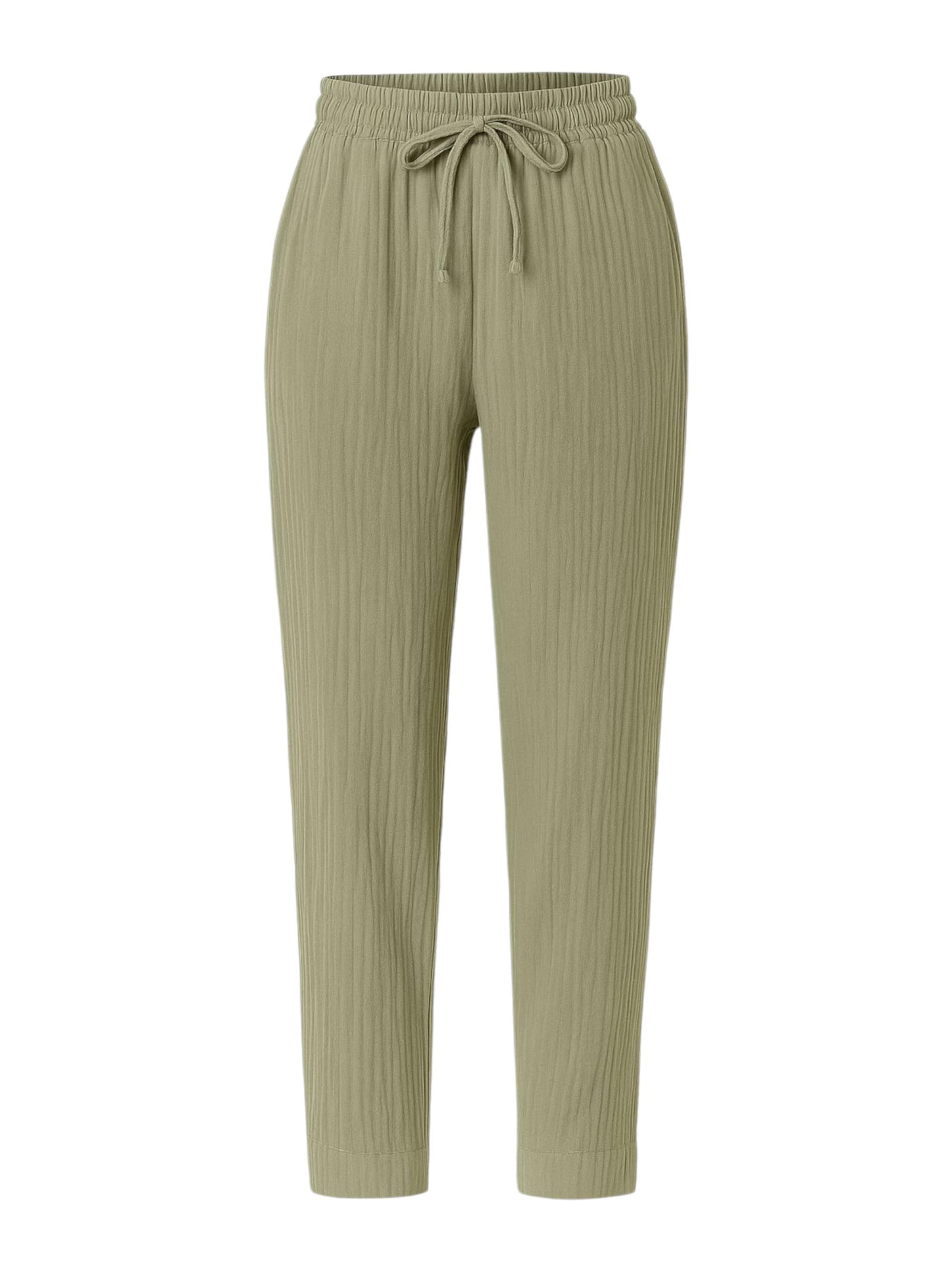 Wide leg Pantaloni 'Eluna' di WENOR in verde: frontale