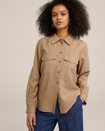 WE Fashion Blouse in Beige: front