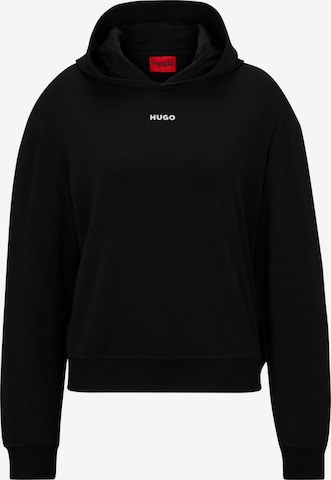 HUGO Sweatshirt 'Shuffle' in Zwart: voorkant