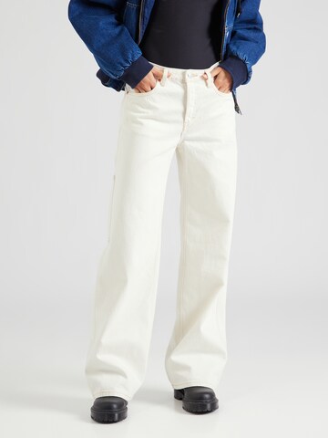 WEEKDAY Wide Leg Jeans 'Young Work' in Weiß: predná strana