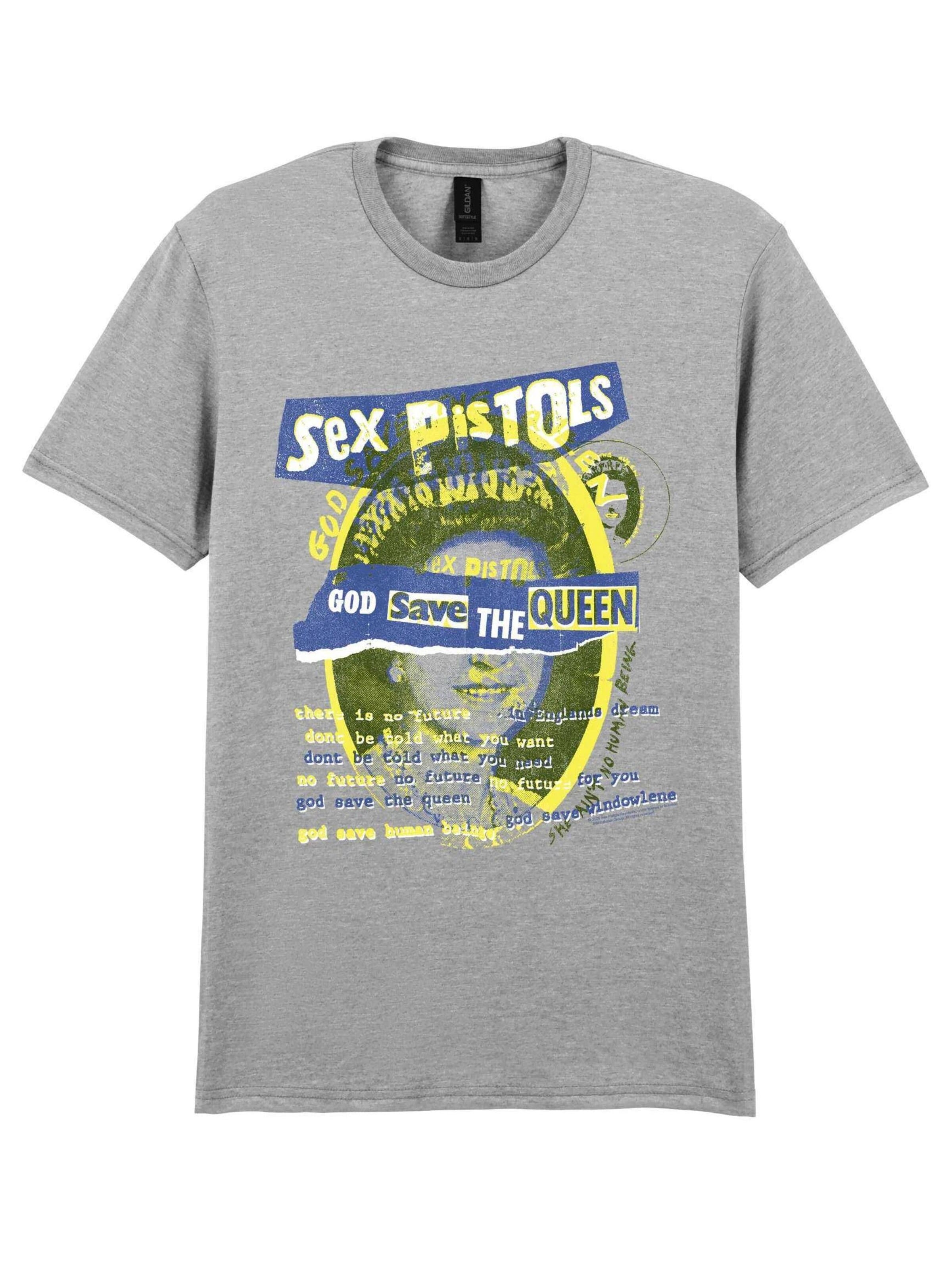 Sex Pistols Shirt 'Sex Pistols God Save The Queen T-Shirt' in Grey: front