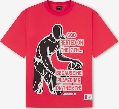 AND1 Paita 'Rested On The 7Th Trash Talk' värissä vaaleanharmaa / punainen / musta / valkoinen, Tuotenäkymä