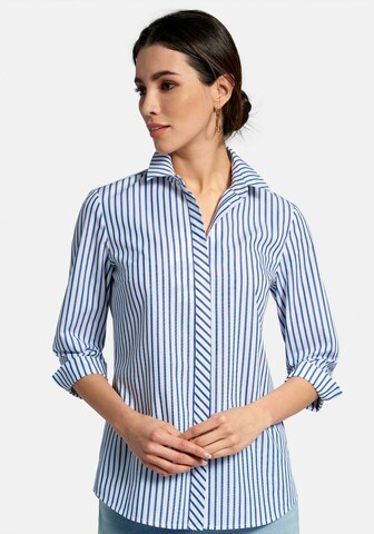 Peter Hahn Blouse in Blauw: voorkant