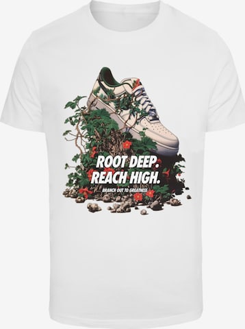 Maglietta 'Root Deep' di Mister Tee in bianco: frontale