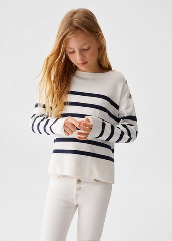 MANGO KIDS Sweater 'Frenchi' in White: front