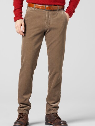 MEYER Regular Chino 'Rio 2-8619' in Bruin: voorkant
