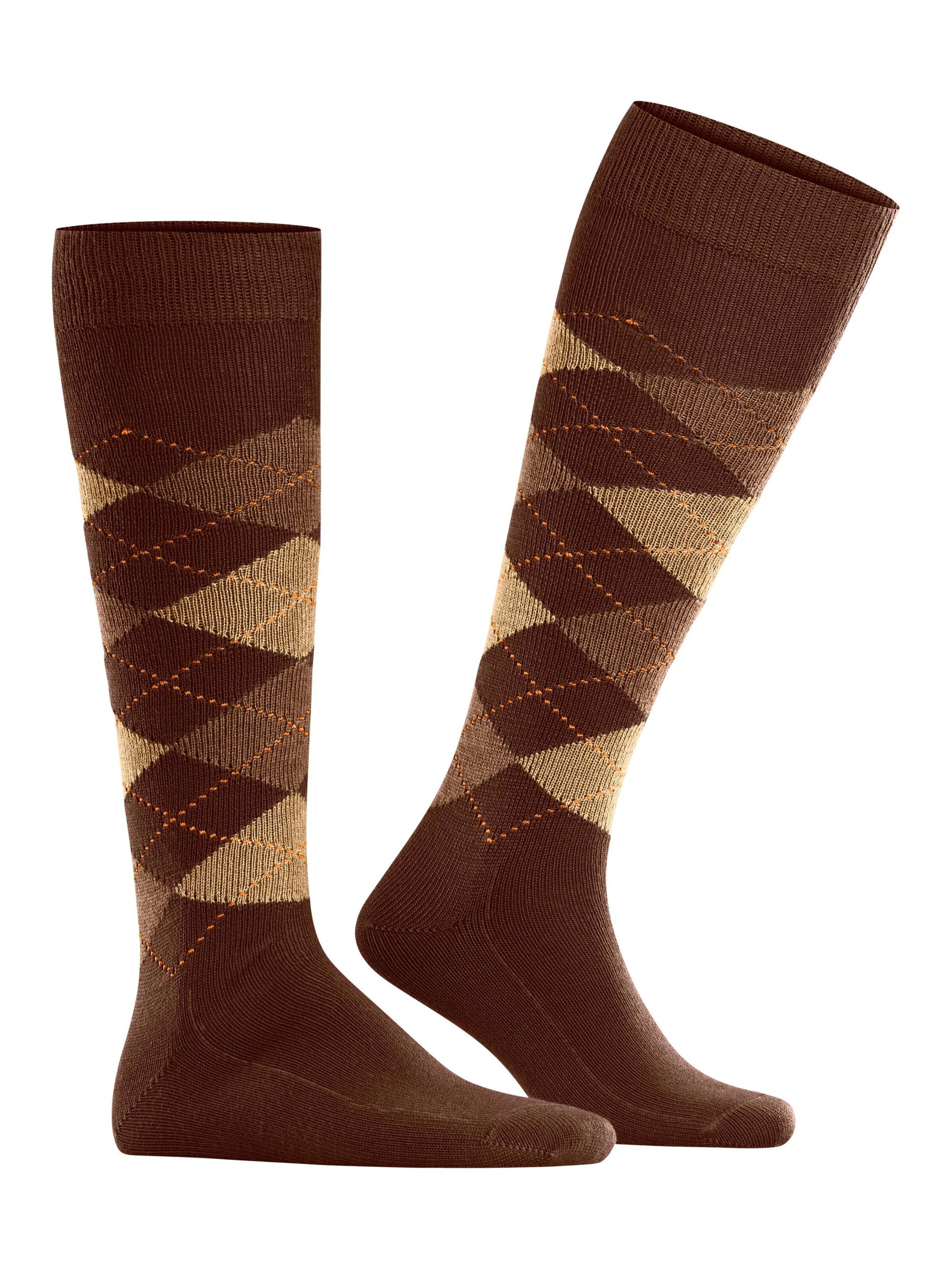 BURLINGTON Kniestrümpfe 'Preston'‌‌‌‌‌‌ in Braun