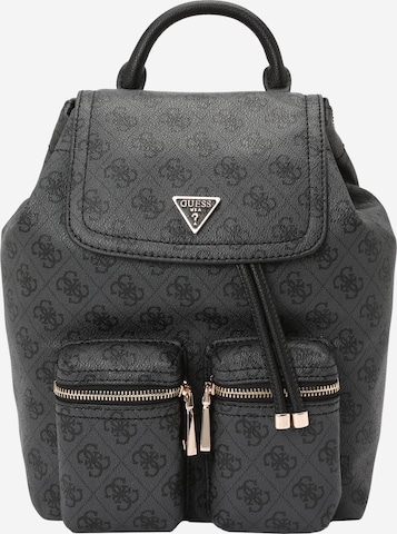 GUESS Рюкзак 'MANHATTAN II FLAP BACKPACK' в Черный: спереди