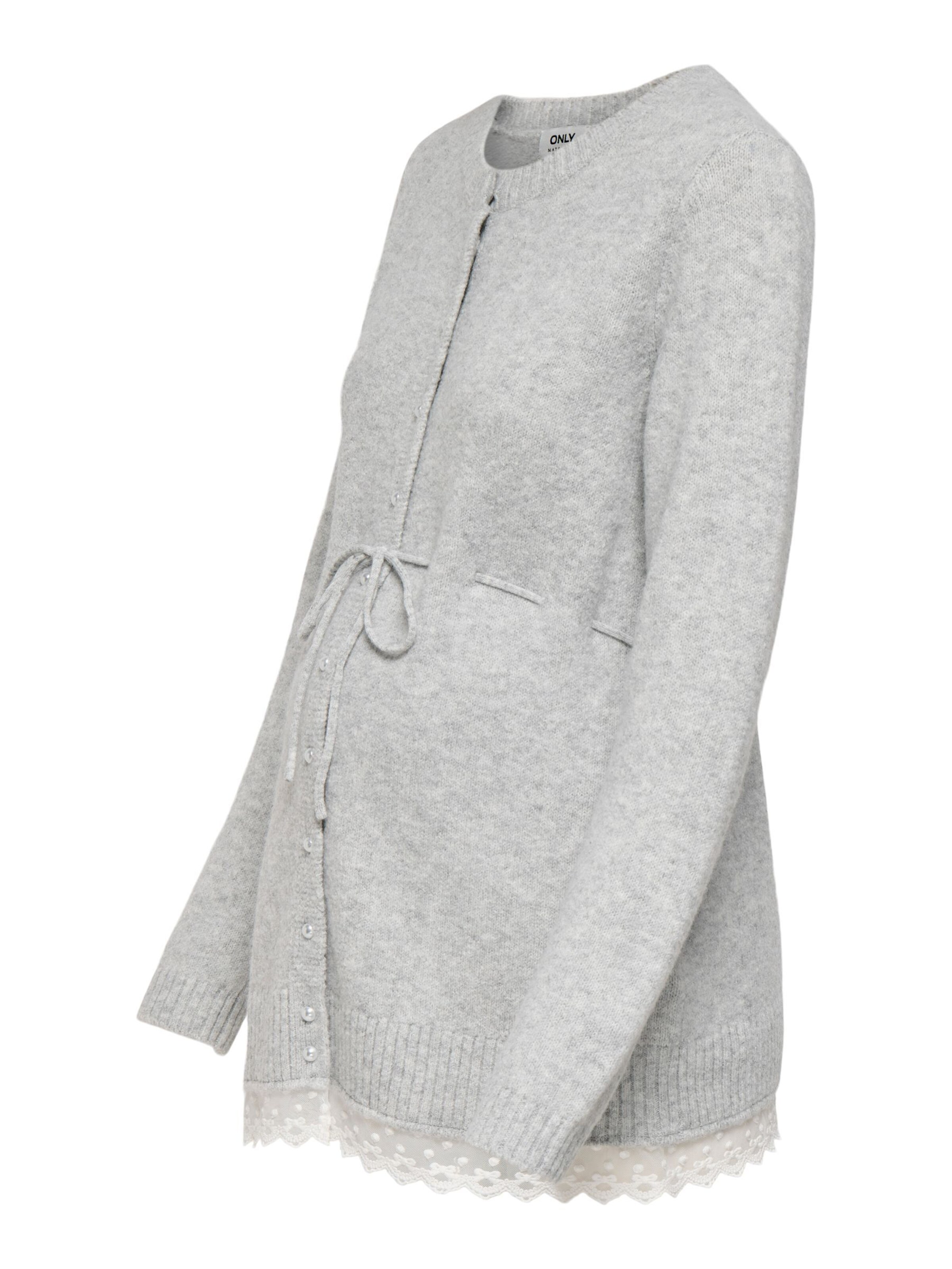 Only Maternity Gebreid vest 'OLMCHER' in Grijs