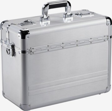 Dermata Briefcase in Silver: front