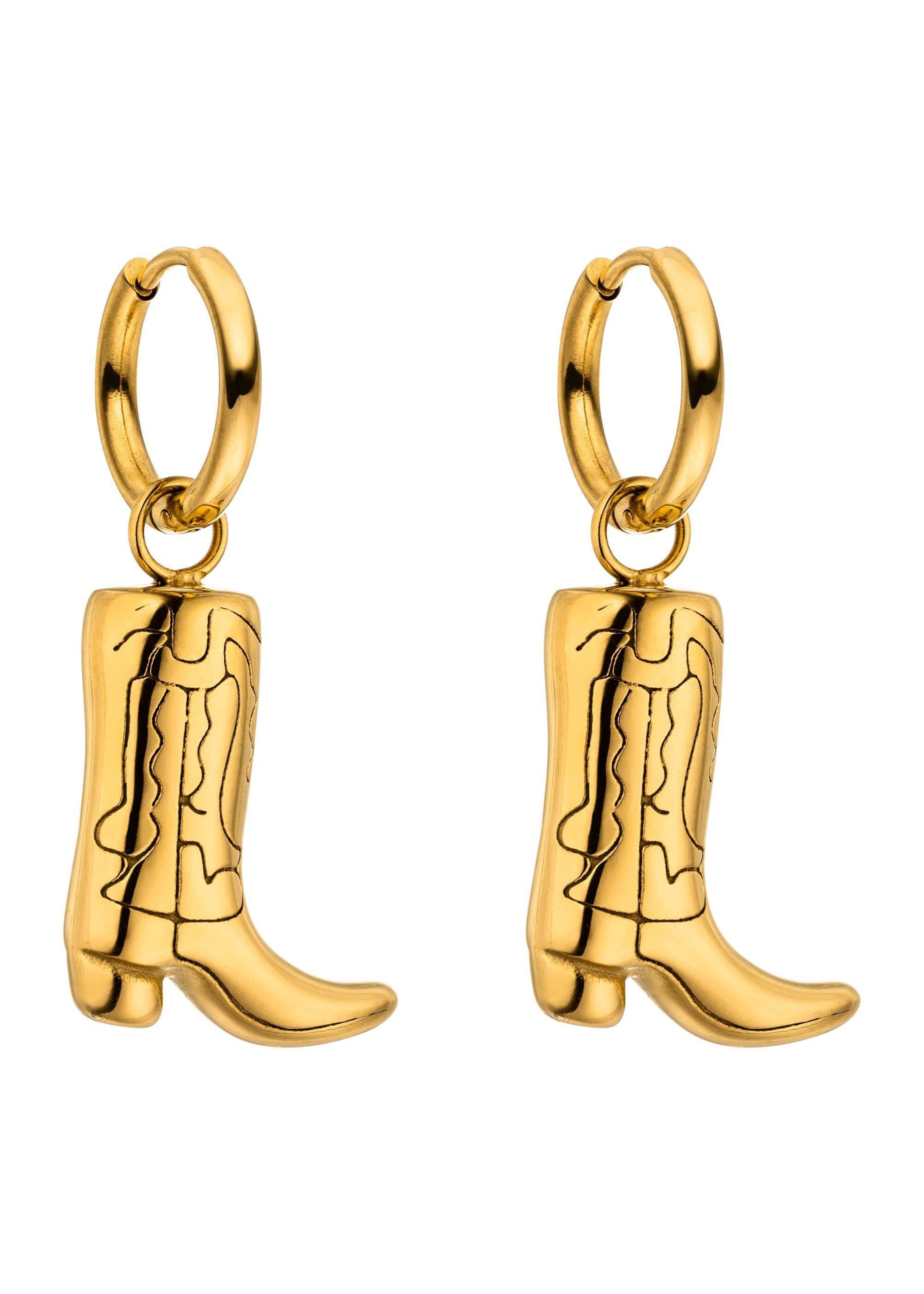 Boucles d'oreilles 'Boots' PURELEI en or : devant