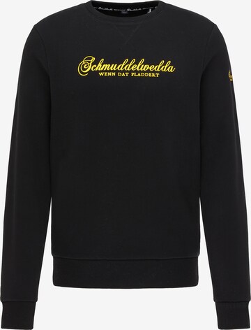 Sweat-shirt Schmuddelwedda en noir : devant