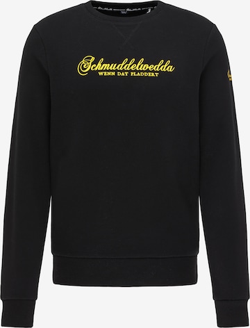 Sweat-shirt Schmuddelwedda en noir : devant