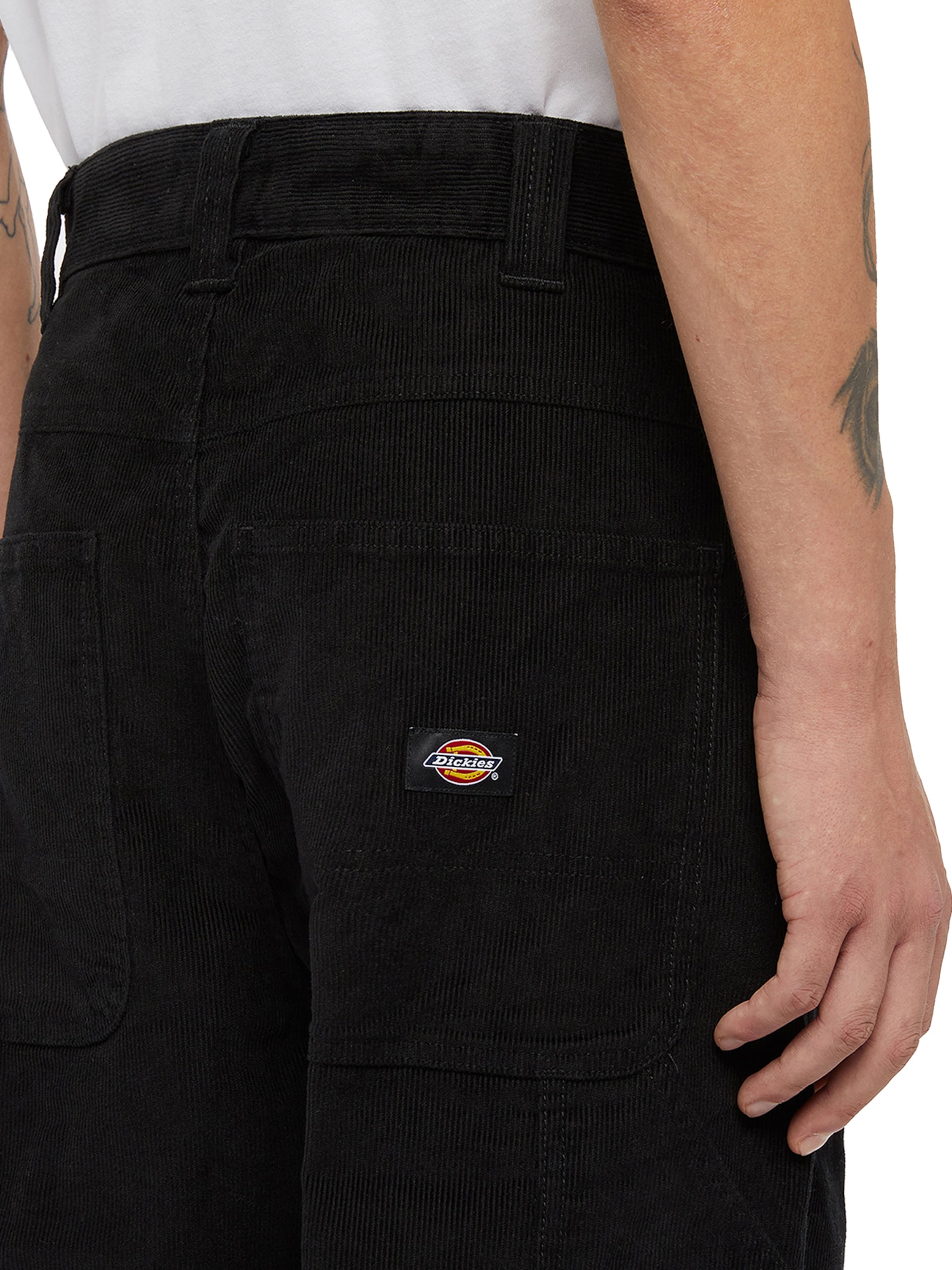 DICKIES Regular Cargo trousers 'CORDUROY CARPENTER' in Black