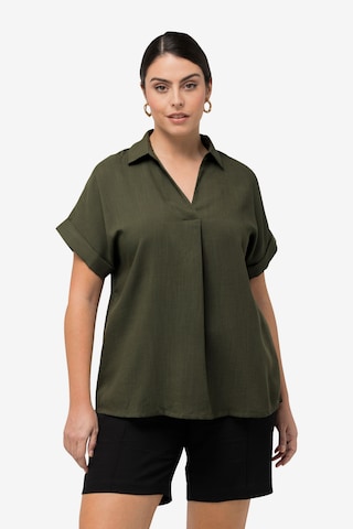 Ulla Popken Blouse in Green: front