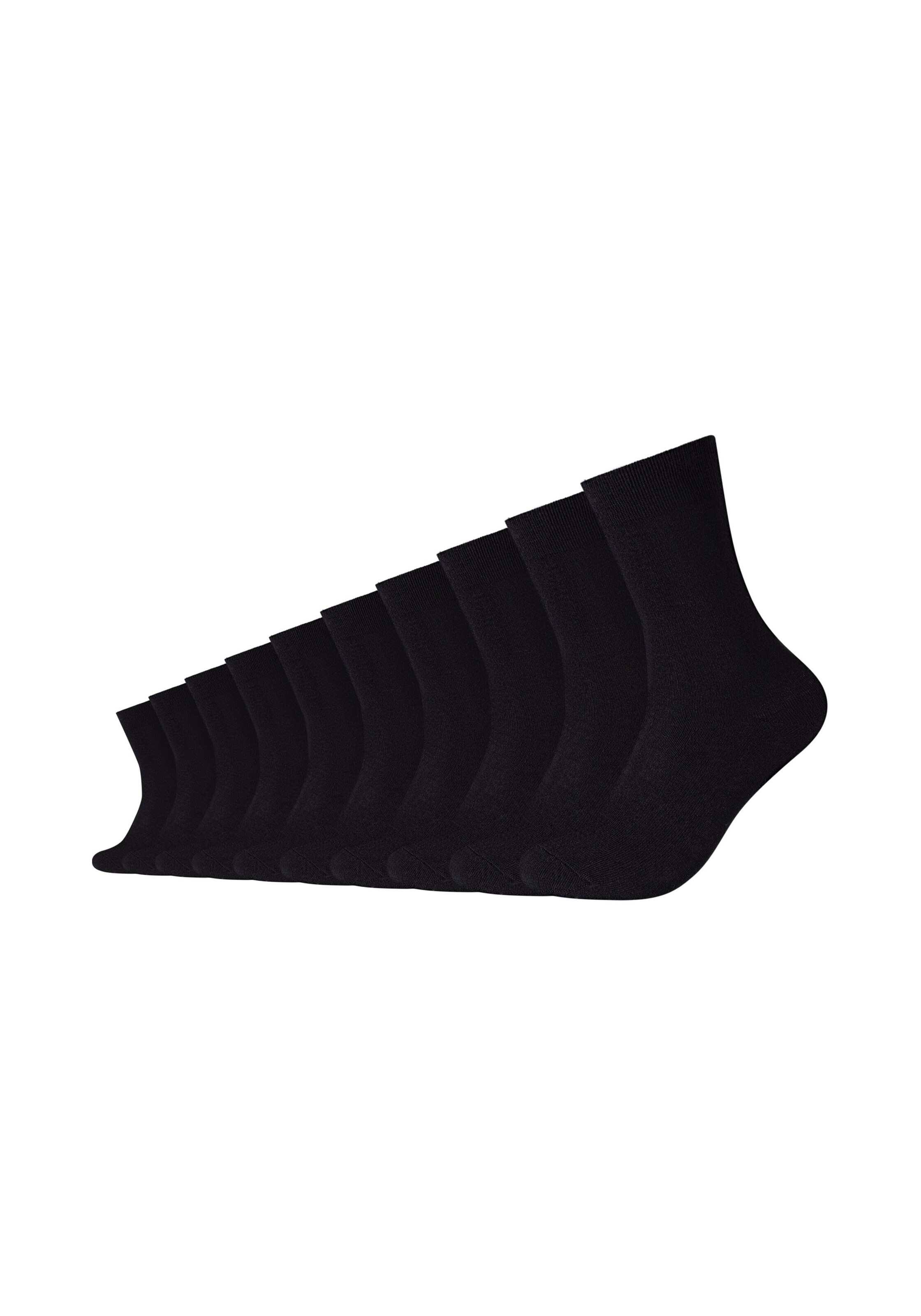 camano Socken in Schwarz: Vorderseite