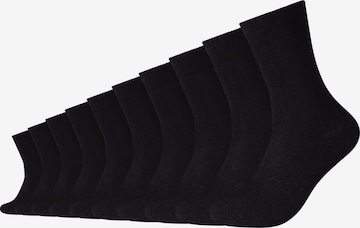 camano Socken in Schwarz: Vorderseite