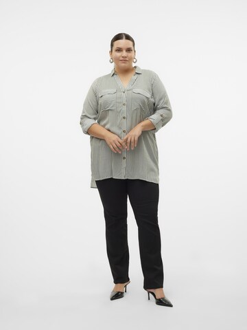 Vero Moda Curve Bluse 'CBUMPY ' i grøn
