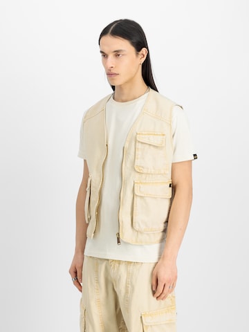 Gilet ALPHA INDUSTRIES en beige : devant