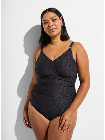 juoda Swim by Zizzi Maudymosi kostiumėlis 'Smikka'