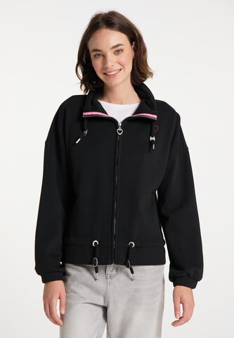 MYMO Zip-Up Hoodie in Black: front