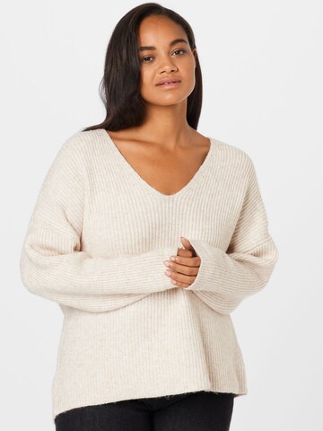 ABOUT YOU Curvy - Jersey 'Nuria' en blanco: frente