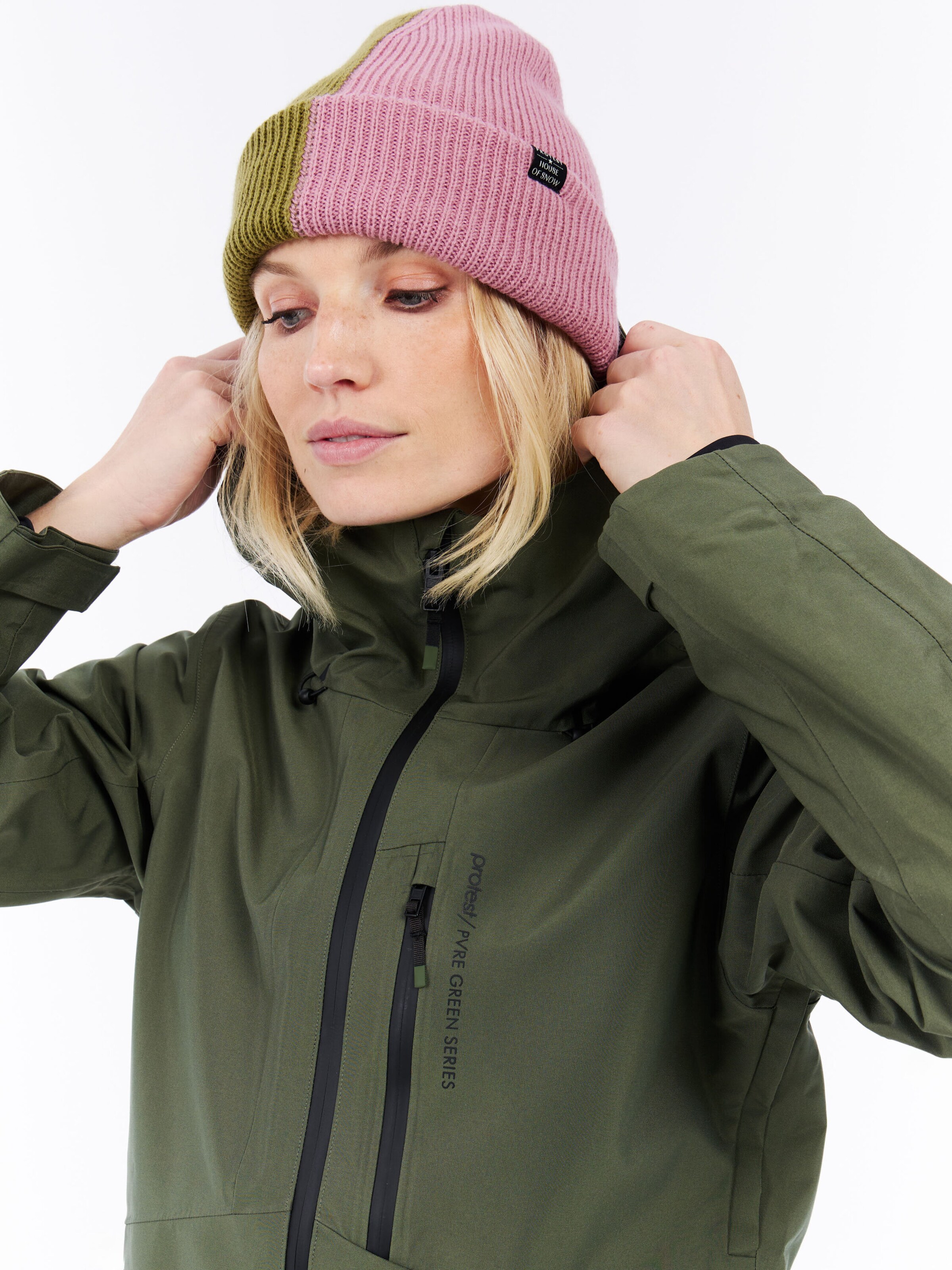 PROTEST Athletic Jacket 'PRTDyna' in Green