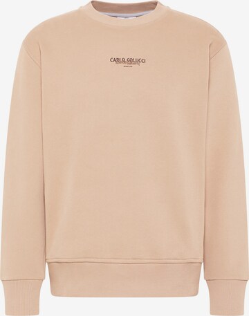 Carlo Colucci Sweatshirt ' De Sarro ' in Beige: predná strana