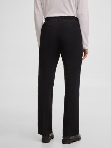 STRELLSON Regular Bundfaltenhose 'Lui' in Schwarz