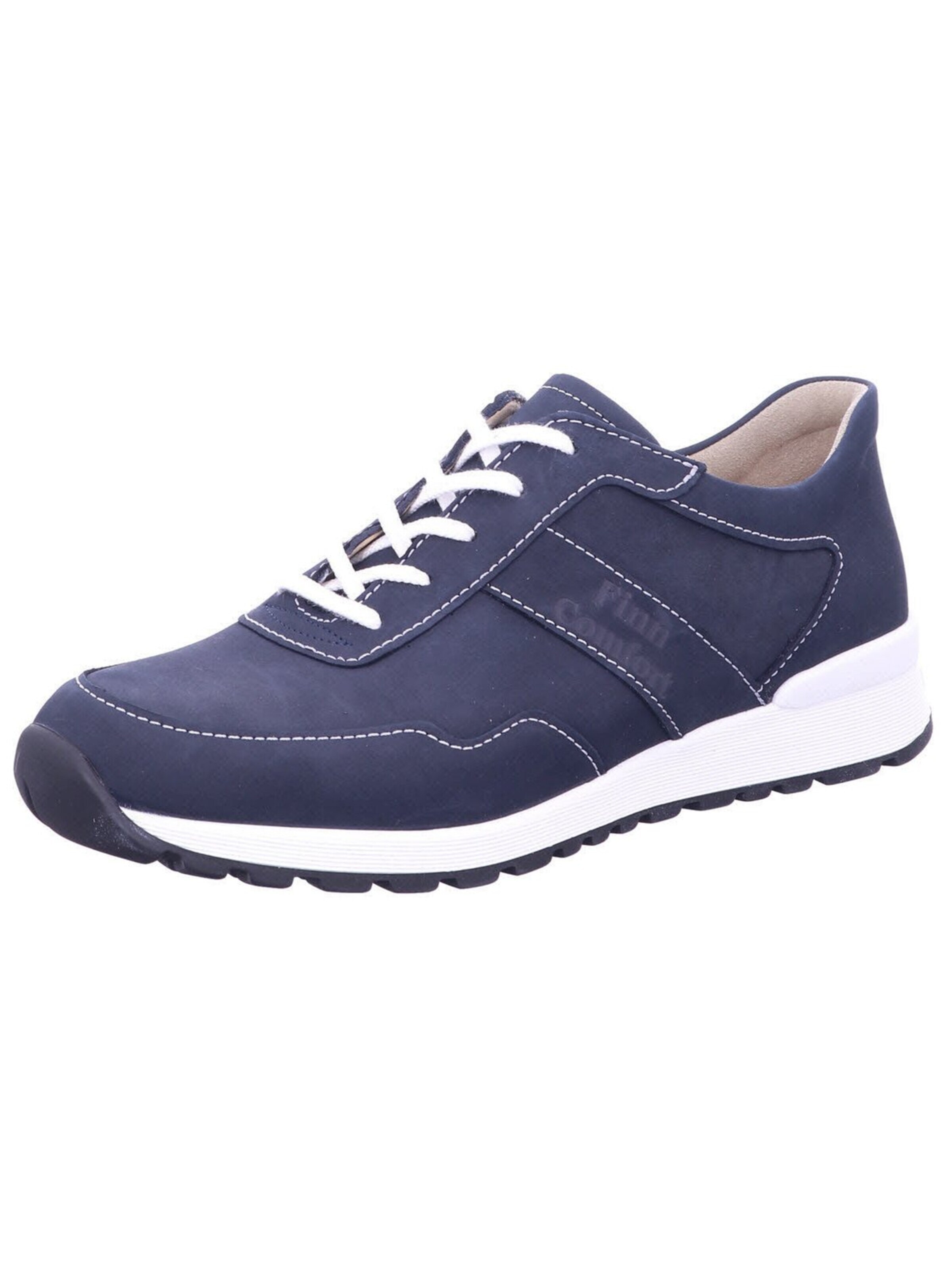 Finn Comfort Låg sneaker 'Sneaker Low Herren 01370 046046 Echtleder in blau' i blå: framsida