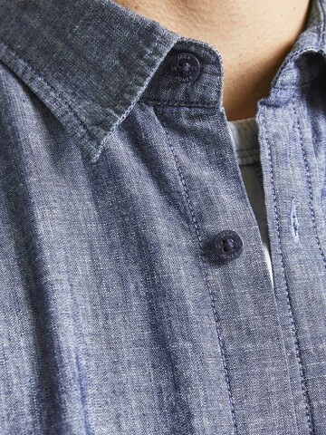 JACK & JONES Regular fit Button Up Shirt 'Portland' in Blue