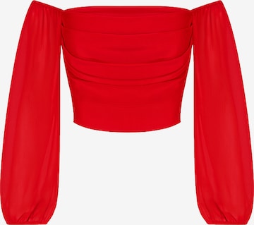 Chemisier Elara en rouge : devant