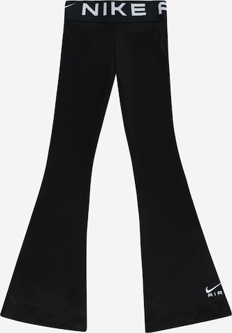 Nike Sportswear - Acampanado Pantalón deportivo en negro: frente
