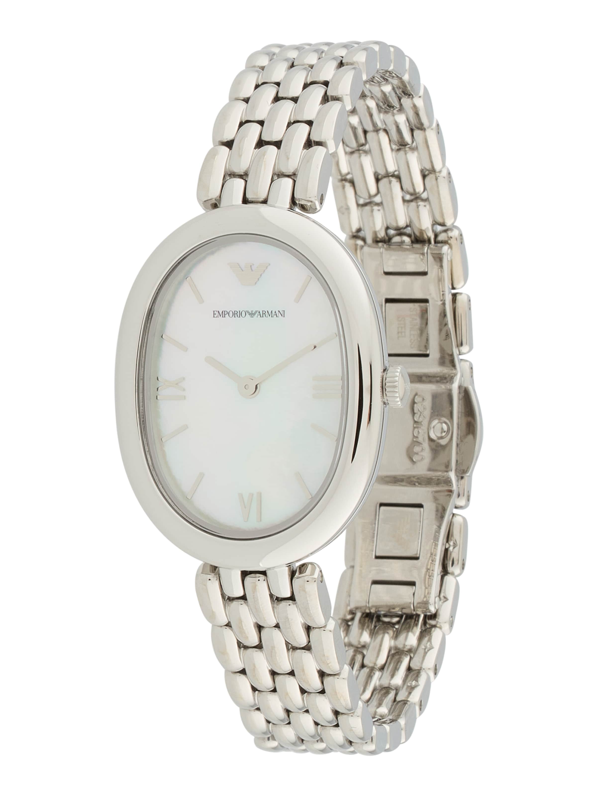 Emporio Armani Analogové hodinky – stříbrná: přední strana