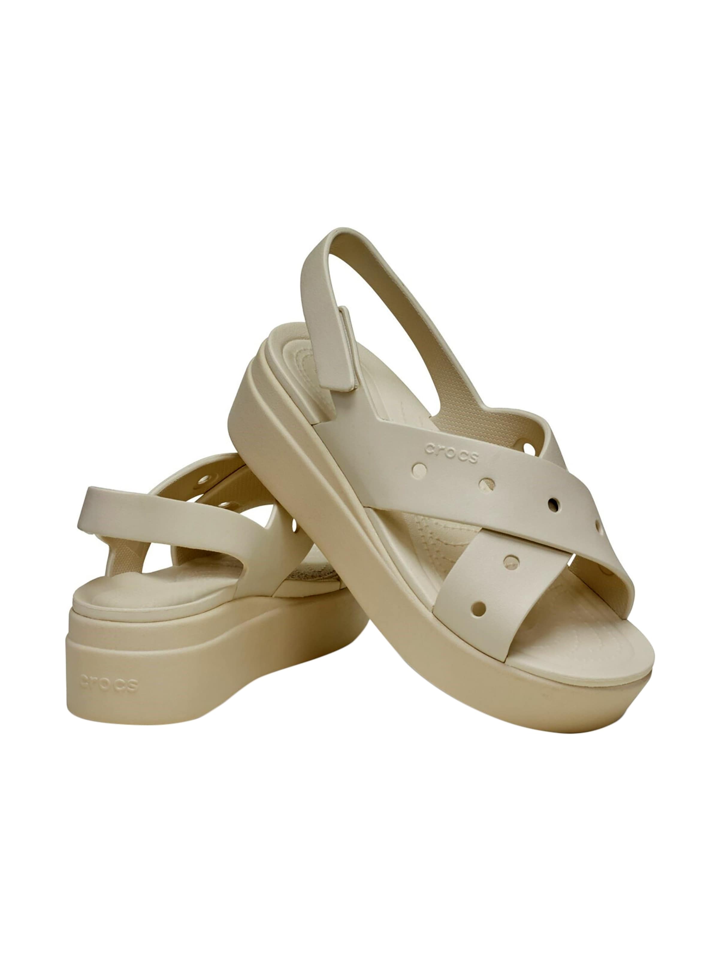 Sandales 'Klettsandalen Brooklyn 4u cross strap' Crocs en beige